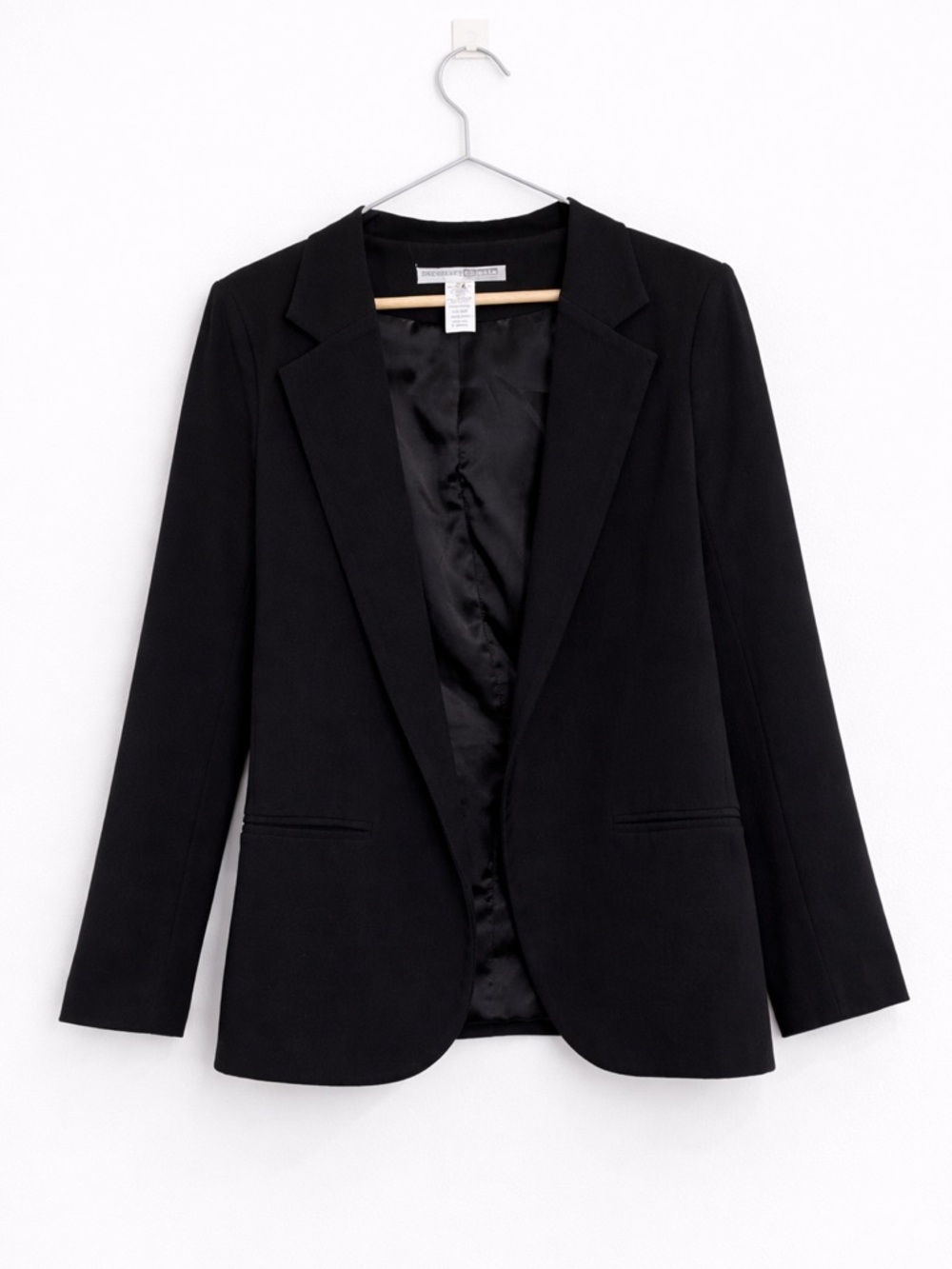 Vintage Necessary Objects Black Blazer XS Made in USA Minimal Tailored